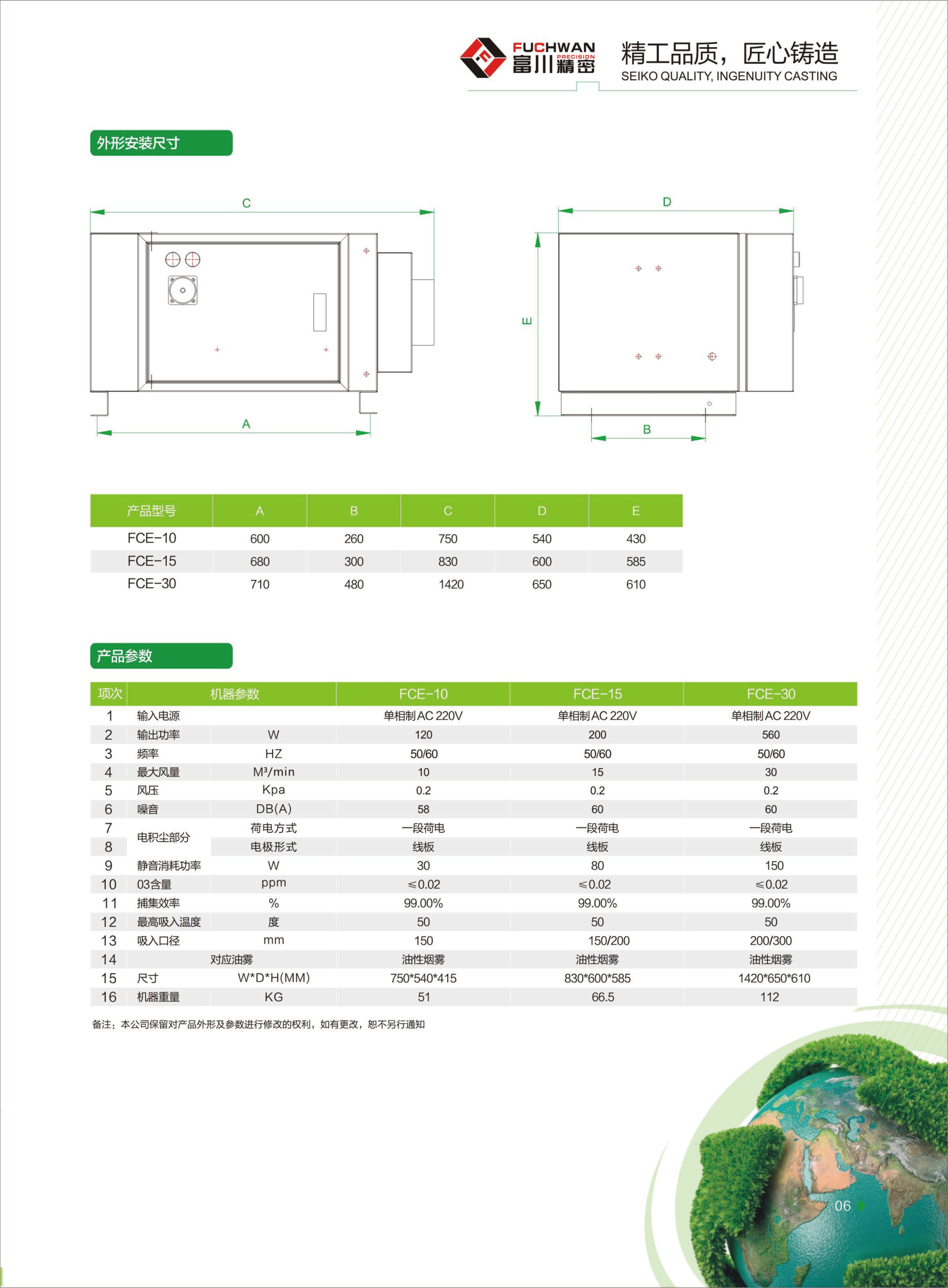 油霧收集器FCE-15